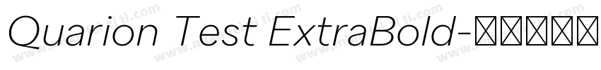 Quarion Test ExtraBold字体转换
